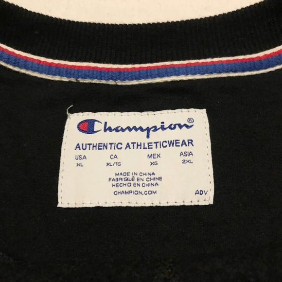 Champion Sweater Women XL Size Black Crewneck - Picture 3 of 16